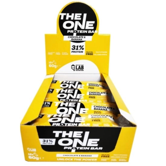 LAB NUTRITION THE ONE ПРОТЕИНОВ БАР ШОКОЛАД И БАНАН 12х60 гр